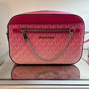 Michael Kors Jet Set Large Ombré Pink Crossbody Bag